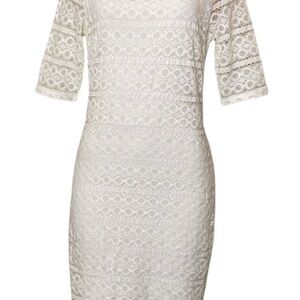 Banana Republic White Lace Midi Dress